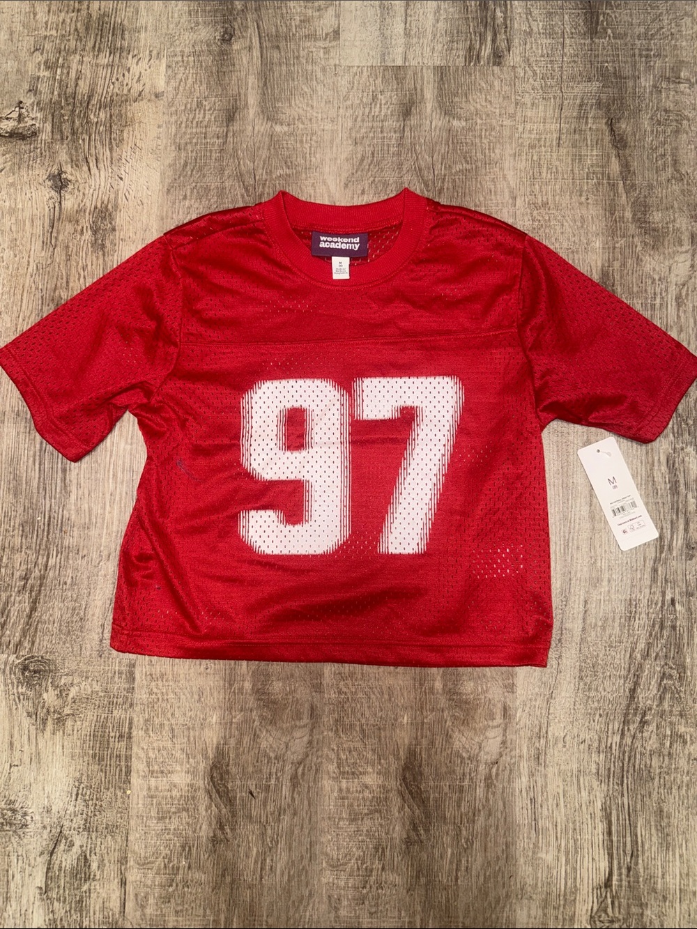 Red Kids Mesh Jersey Top with White '97' - Wonder Nation
